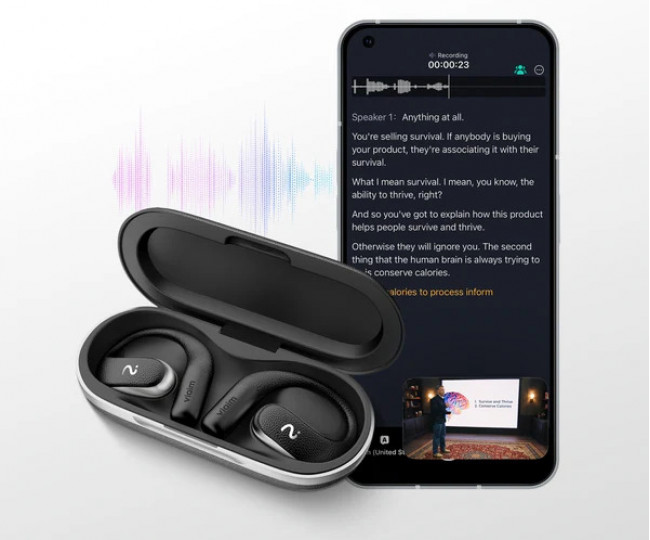 Штучний інтелект для запису нотаток, вбудований у розумні навушники  viaim OpenNote